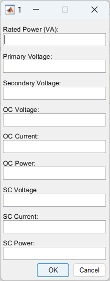 User Interface for Transformer Calculations